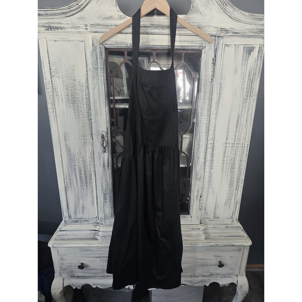 New BHLDN Black Drop-Waist Cotton Midi Dress - XS - Picture 4 of 4